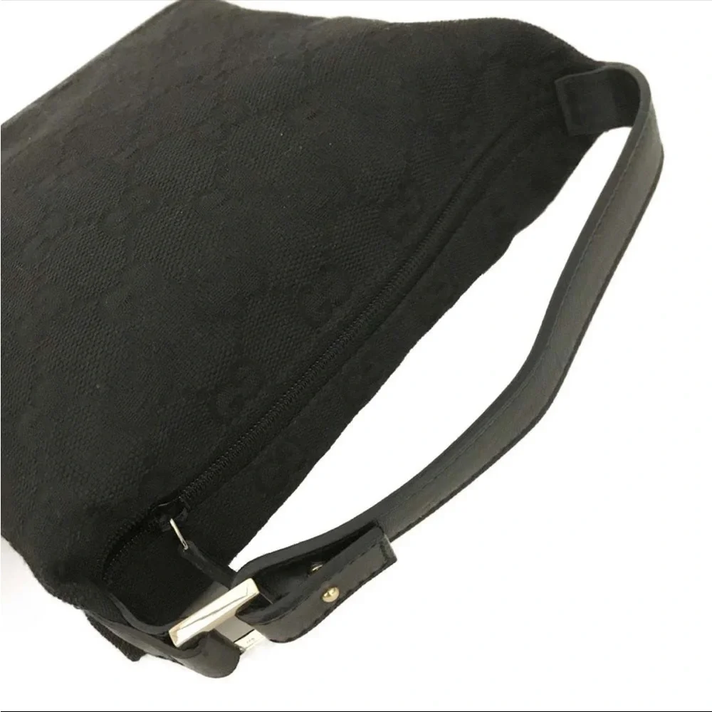 Gucci GG Canvas Wristlet / Accessory Pouch Black Vintage Auth. - Picture 6 of 13